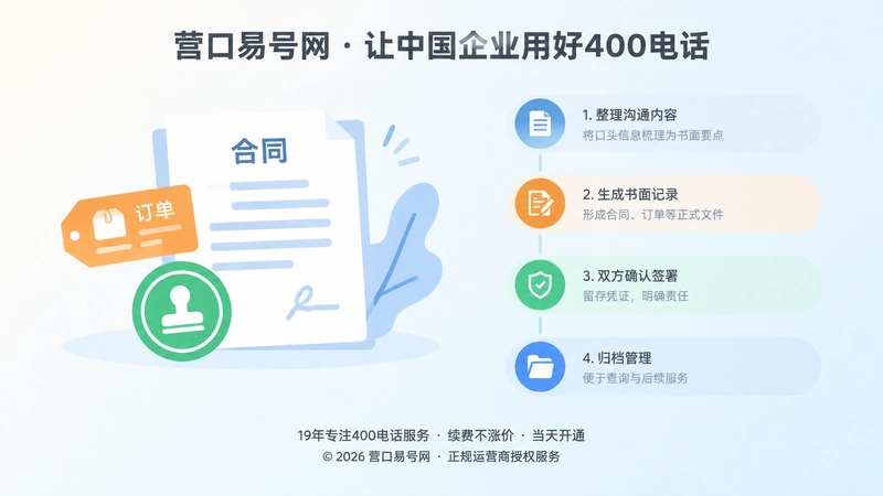 合同与订单标签组成的书面记录主题扁平插画